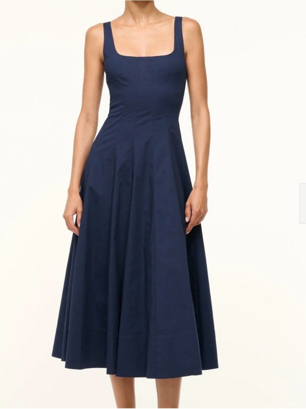 NWOT Staud Wells Dress Navy